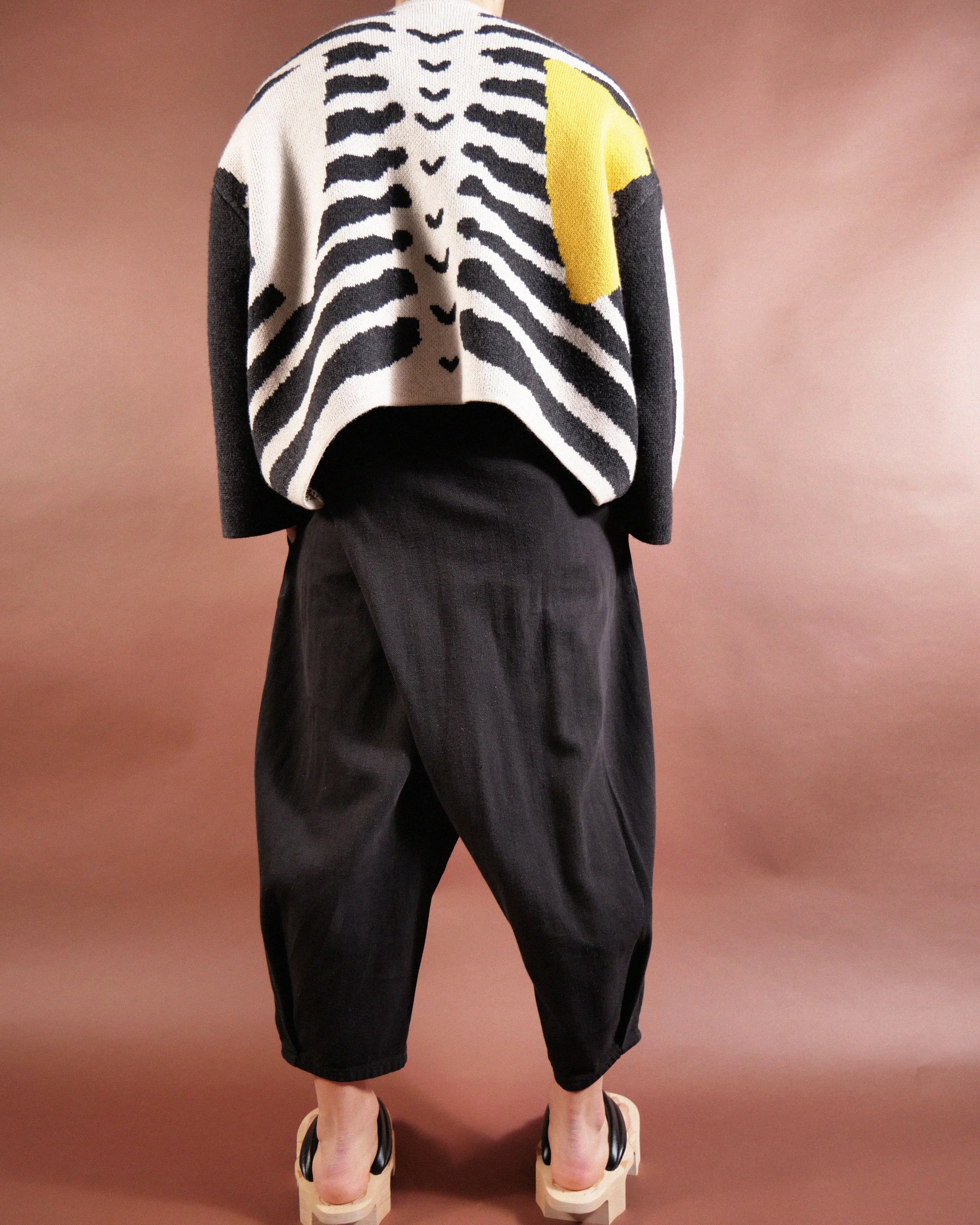 RIB CAGE KIMONO SWEATER - BLACK | Prospective Flow | Japanese